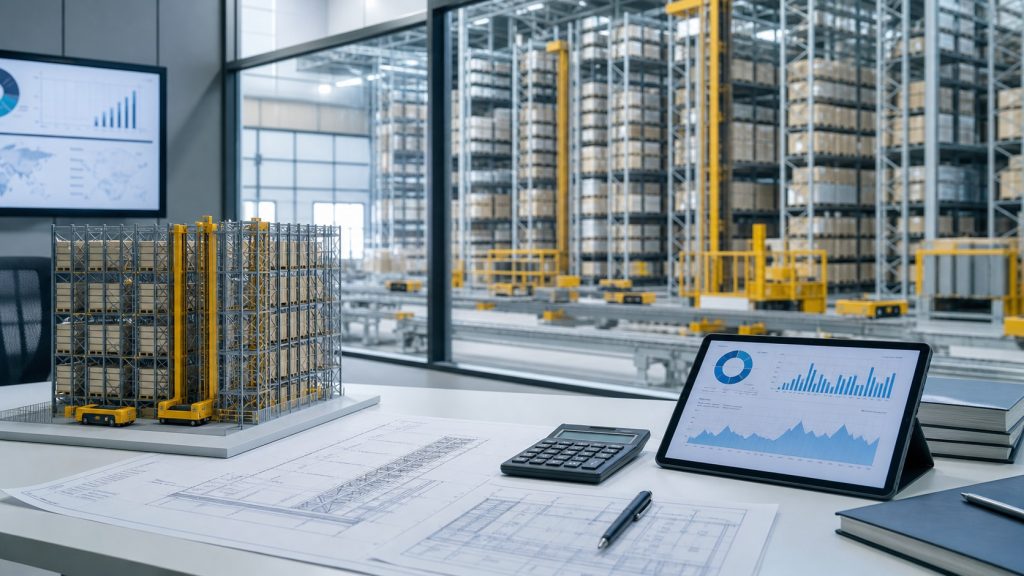 AS/RS warehouse cost and ROI planning with automated storage equipment